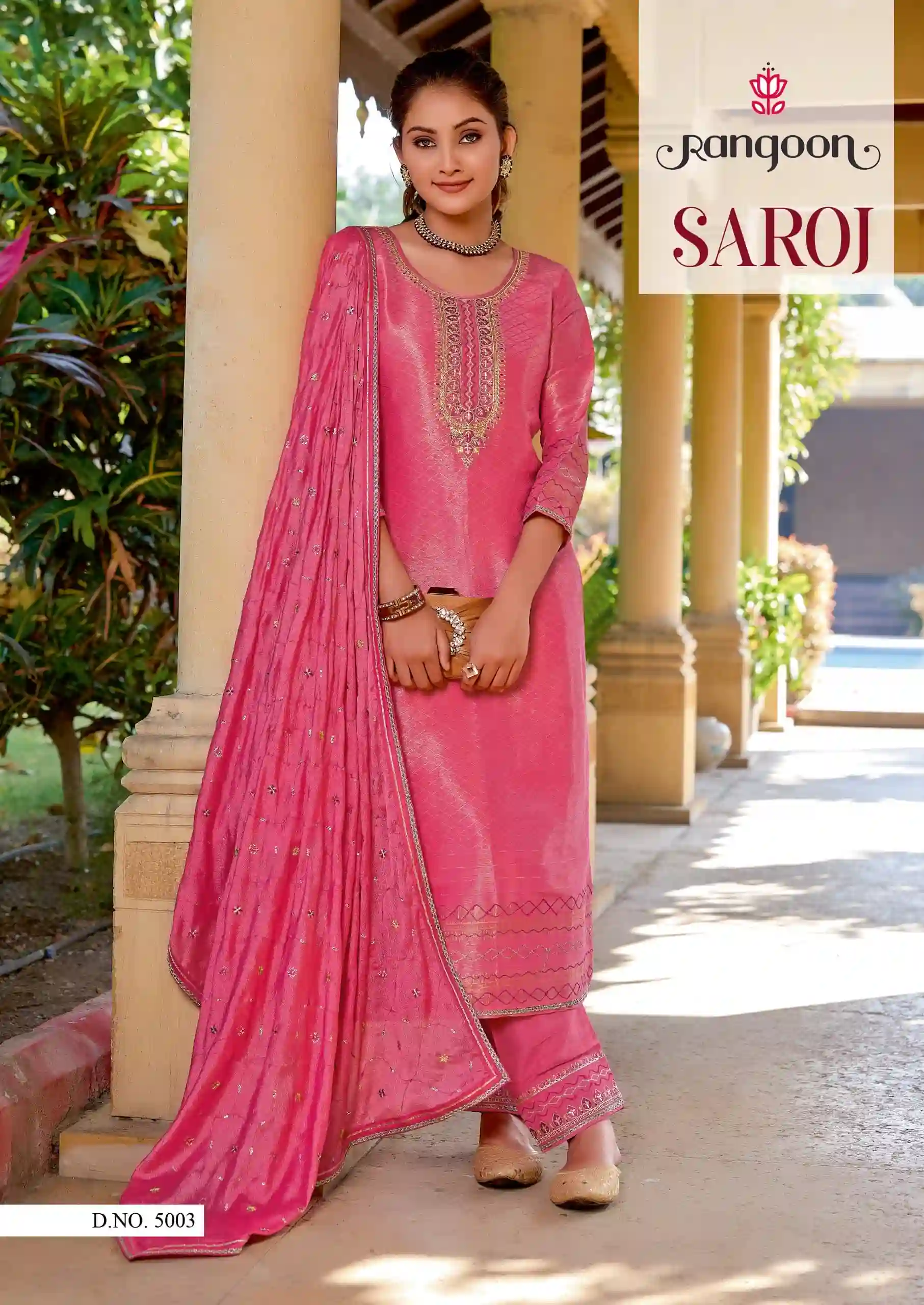 Rangoon Saroj Pure Viscose Simmer Wholesale Readymade Salwar Suit Catalog — Wholesale Readymade Suit, Rangoon wholesale from Surat - Gallery Image 3